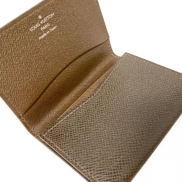 LOUIS VUITTON Enveloppe Carte de Visit M30928 Grizzly Taiga - - Picture 3 of 4